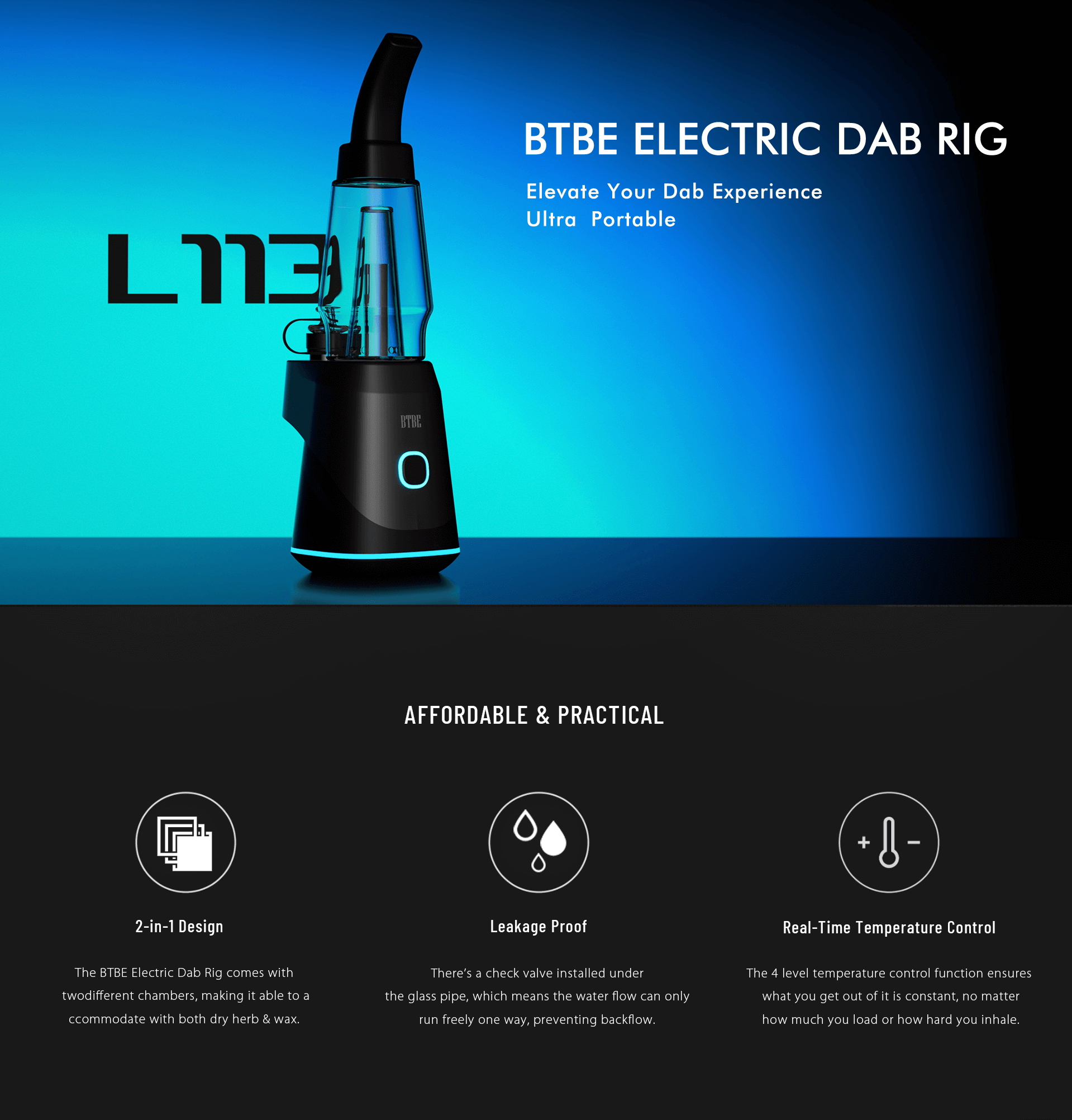 BTBE Dab Rig électrique 1